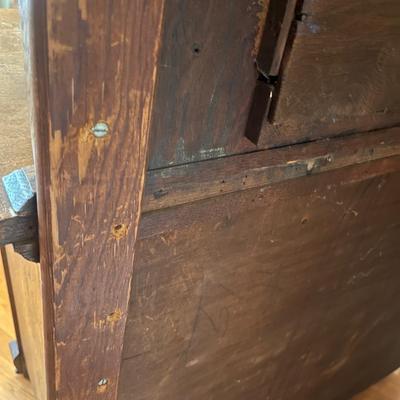 Antique Oak Sideboard with Beveled Glass Mirror (DR-MG)