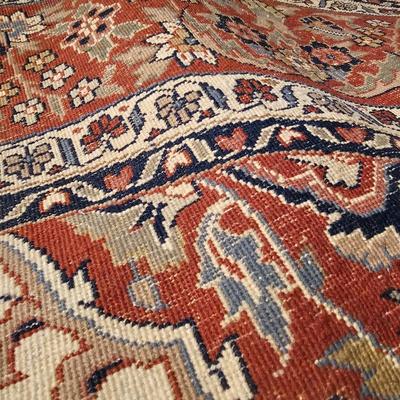 Tan & Brown Circular Area Rug 8’ 10”D (P-MG)
