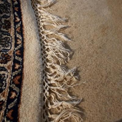 Tan & Brown Circular Area Rug 8’ 10”D (P-MG)
