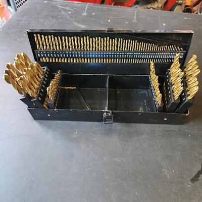Advantek Workshop Drill bit organizer loaded with Drill Bits