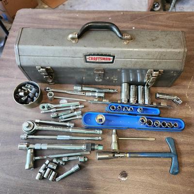 Craftsman Metal Tool box Loaded with Sockets Craftsman, Stanley, Bahco, Blackhawk, Kobalt, Proto and others