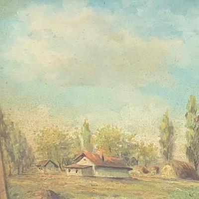 Estate Art - Vintage Oil on Canvas - Framed Landscape