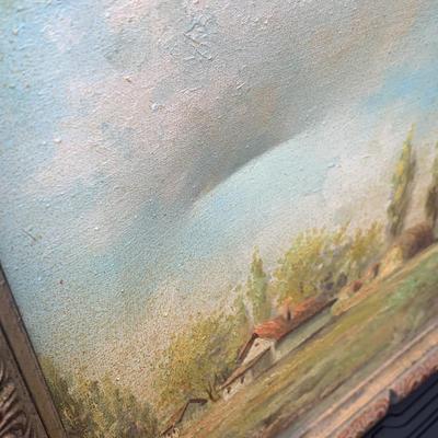 Estate Art - Vintage Oil on Canvas - Framed Landscape