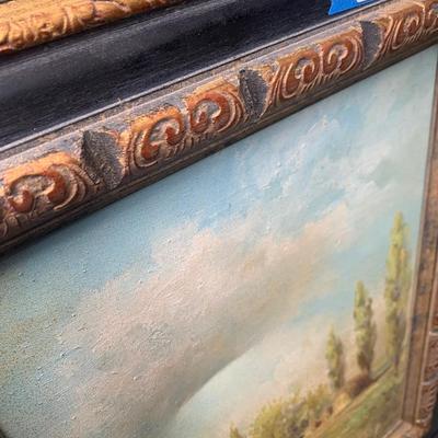 Estate Art - Vintage Oil on Canvas - Framed Landscape