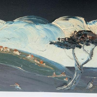 Vintage 4’ Wide Oil On Canvas - Signed