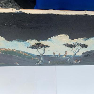Vintage 4’ Wide Oil On Canvas - Signed