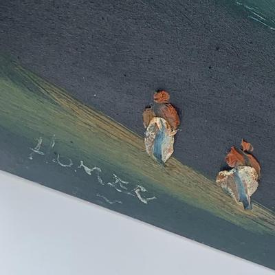 Vintage 4’ Wide Oil On Canvas - Signed