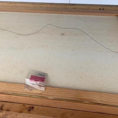 Large Vintage Oil on Canvas Beach Scene Signed / Framed