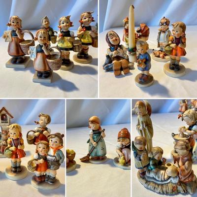 18 Hummel Figurines - ‘Worship’, ‘Chick Girl’ & More (LR-RG)