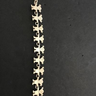 Vintage Silver, 925 Little people bracelet