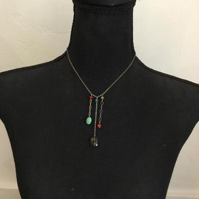 Vintage BoHo, crystal dangle, healing necklace