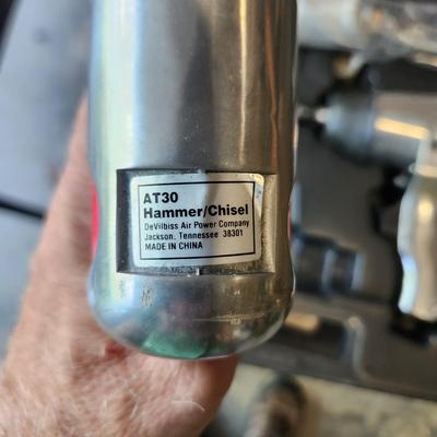 4 DeVilbliss Air Power Co. AT30 Hammer/Chisel AT10 Impact Wrench + 2 others