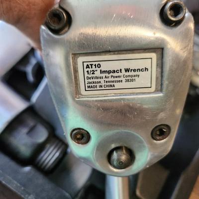 4 DeVilbliss Air Power Co. AT30 Hammer/Chisel AT10 Impact Wrench + 2 others