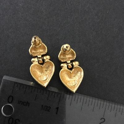 Givenchy vintage love heart earrings excellent condition
