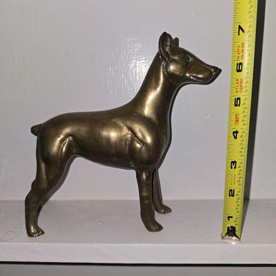 Brass doberman