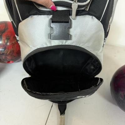 Brunswick Bowling Bag and Three Bowling Balls (G-BM)