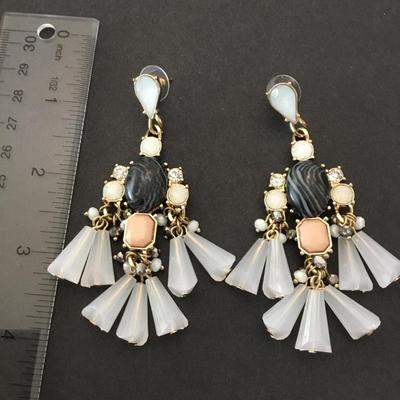 Beautiful opalescent statement, dangle earrings