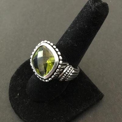 Gorgeous premier, design statement, peridot crystal ring
