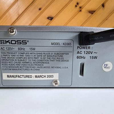 LOT 56F: KOSS Slim DVD/CD/MP3 Player Model KD365