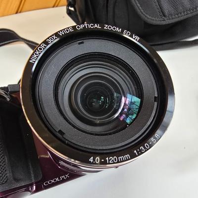 LOT 57F: Nixon Coolpix L820 Digital Camera with Bag