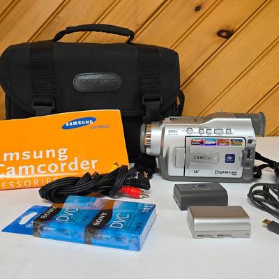 LOT 75P: TWO Camcorders and Samsung Digital Camera with Accessories