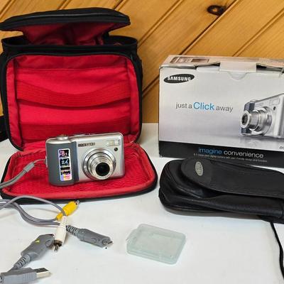 LOT 75P: TWO Camcorders and Samsung Digital Camera with Accessories