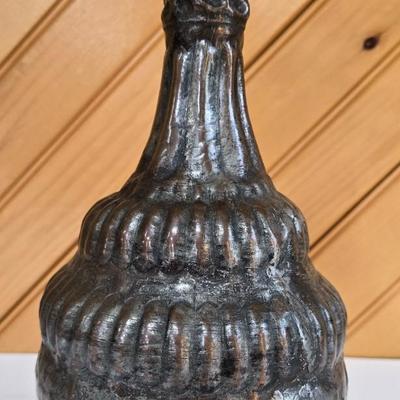 LOT 79F: Brass Horse Weathervane with Decorative Metal Vases and Plaques