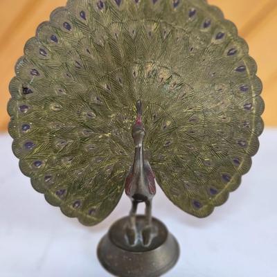 LOT 80F: Vintage Brass Peacock/Assorted Metal Home Decor
