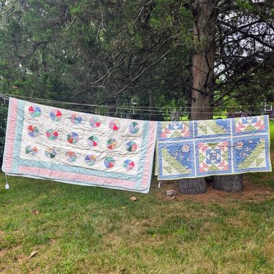 LOT 81L: Two Gorgeous Vintage/Handmade Quilts