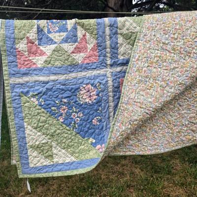 LOT 81L: Two Gorgeous Vintage/Handmade Quilts