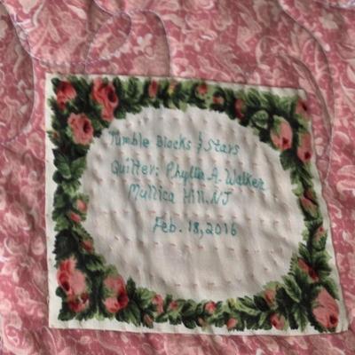 LOT 83L: Two Beautiful Vintage Patchwork/Star Pattern Quilts