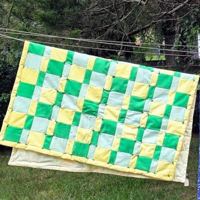 LOT 87L: Three Cozy Handmade/Vintage Quilts