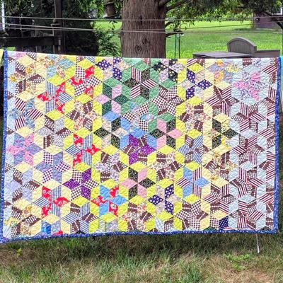 LOT 87L: Three Cozy Handmade/Vintage Quilts