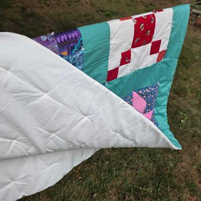 LOT 87L: Three Cozy Handmade/Vintage Quilts