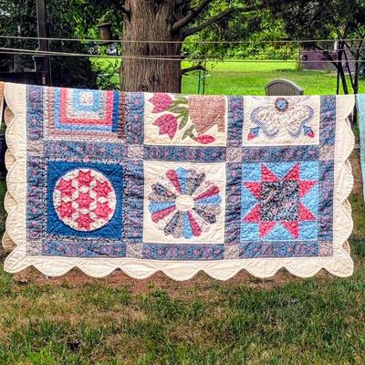 LOT 88L: Three Handmade Vintage Quilts