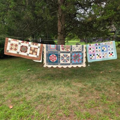 LOT 88L: Three Handmade Vintage Quilts