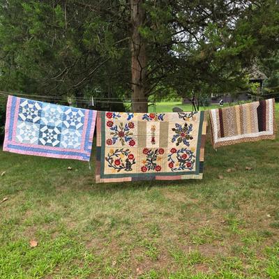 LOT 90L: Vintage Beautifully Handmade Quilts