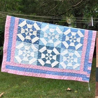 LOT 90L: Vintage Beautifully Handmade Quilts
