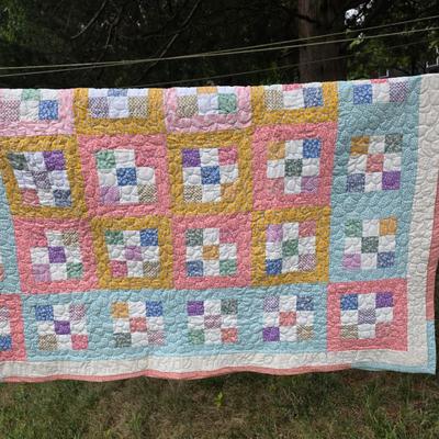 LOT 91L: Handmade Vintage Quilts