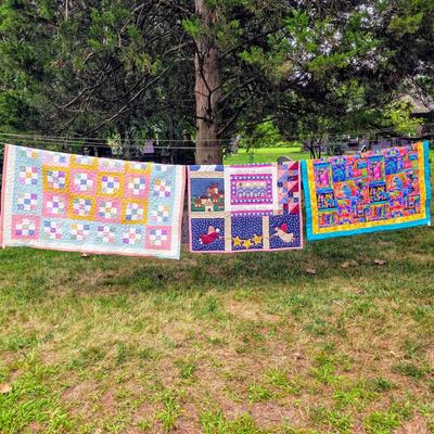 LOT 91L: Handmade Vintage Quilts