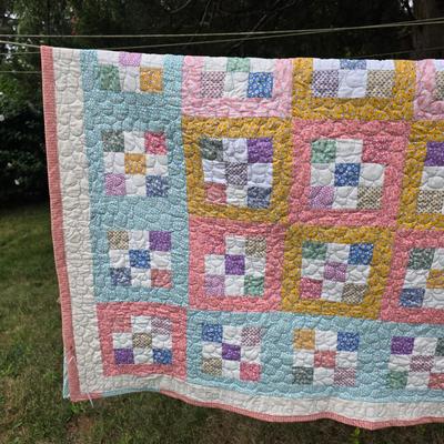 LOT 91L: Handmade Vintage Quilts