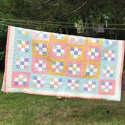 LOT 91L: Handmade Vintage Quilts