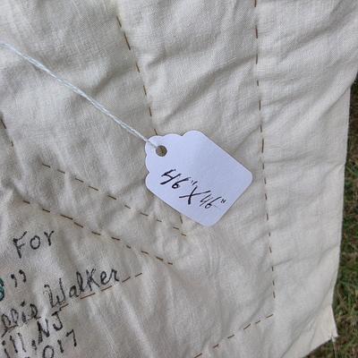 LOT 93L: Vintage Handmade Quilts, Winter Posie Pattern & More