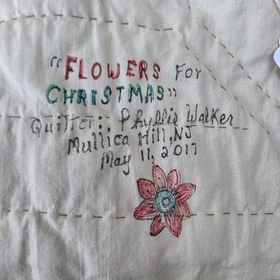LOT 93L: Vintage Handmade Quilts, Winter Posie Pattern & More