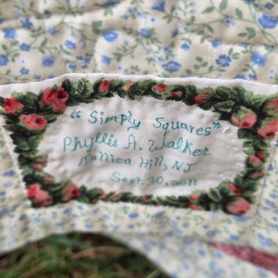 LOT 93L: Vintage Handmade Quilts, Winter Posie Pattern & More