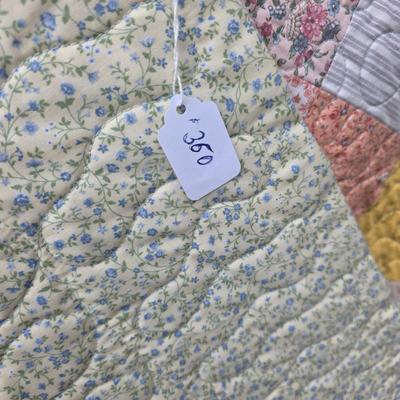 LOT 93L: Vintage Handmade Quilts, Winter Posie Pattern & More