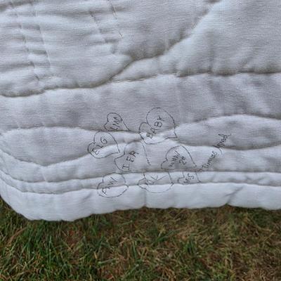 LOT 93L: Vintage Handmade Quilts, Winter Posie Pattern & More