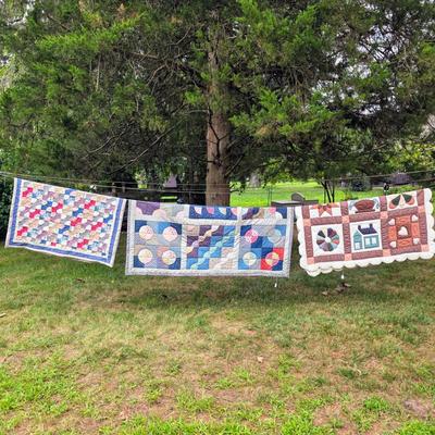 LOT 94L: Beautiful Handmade Vintage Quilts