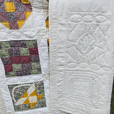 LOT 96L: Two Handmade Vintage Quilts