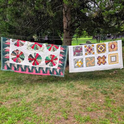 LOT 96L: Two Handmade Vintage Quilts